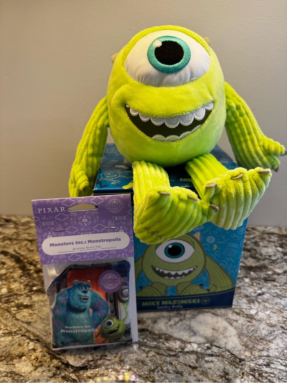 Scentsy Mike Wazowski Plush - Lime Green One-Eyed Monster with scent pack